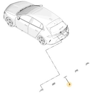 Vauxhall Astra 2021-Present “ASTRA” Black Lettering