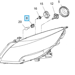 Vauxhall Zafira 2011-2018 Front Indicator Bulb Holder