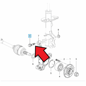 Vauxhall Mokka 2013-2019 Front Shock Absorber Bolt (1)