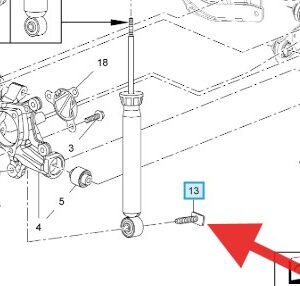 Vauxhall Insignia 2009-2017 Rear Shock Lower Bolt
