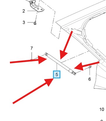 Vauxhall Insignia 2009-2017 Tailgate Strut (1)