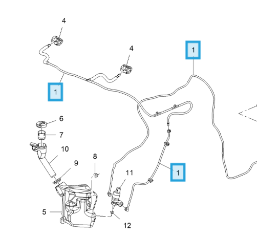 Vauxhall Adam 2013-2019 Washer Pipe Repair Kit