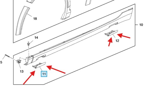 Vauxhall Insignia 2009-2017 Side Skirt Jacking Covers