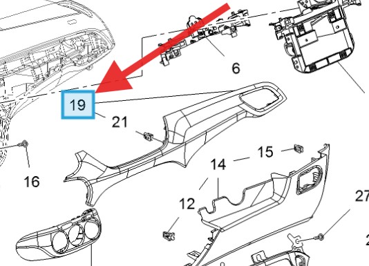 Vauxhall Corsa 2015-2019 Dashboard Strip