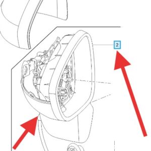Vauxhall Crossland X 2017-2021 Passenger Door Mirror Housing