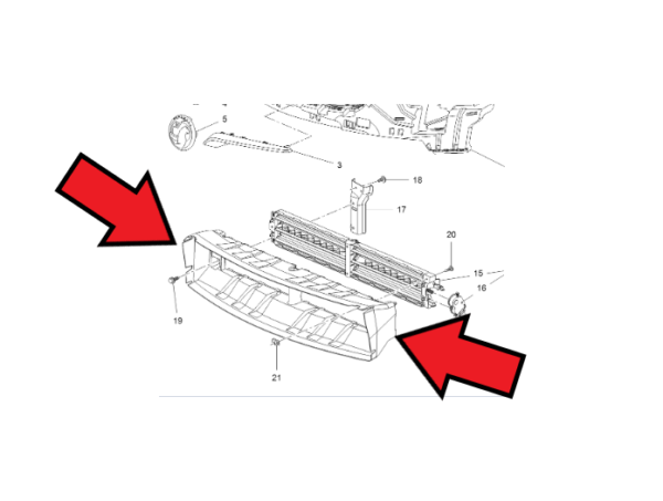 Vauxhall Crossland X 2017-2021 Frame For Active Aero Shutter