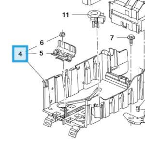 Vauxhall Corsa 1.2 2015-2019 Battery Tray With Clamp