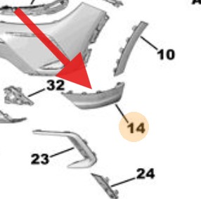 Vauxhall Grandland X 2017-2024 Lower Bumper Trim