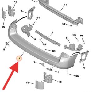 Vauxhall Vivaro 2020-Present Rear Bumper