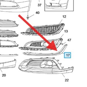 Vauxhall Insignia 2009-2017 Front Fog Lamp Moulding