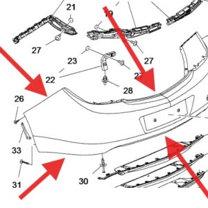 Vauxhall Insignia 2009-2017 Rear Bumper