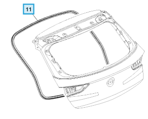 Vauxhall Astra 2016-2021 Tailgate Boot Seal (Bodyside)