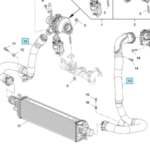 Vauxhall Mokka 1.7DCTi 2013-2019 Inter Cooler Hose