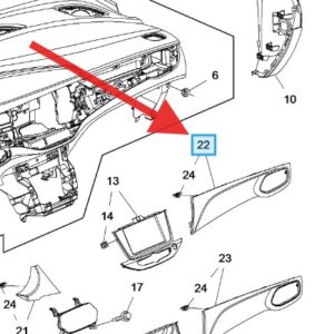 Vauxhall Astra 2015-2021 Passenger Dash Trim