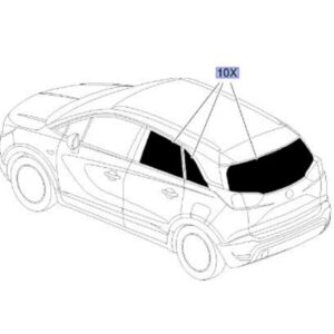 Vauxhall Crossland X 2017-2021 Rear Door Privacy Shade
