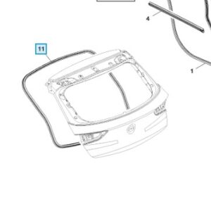Vauxhall Astra 2016-2021 Tailgate Boot Seal