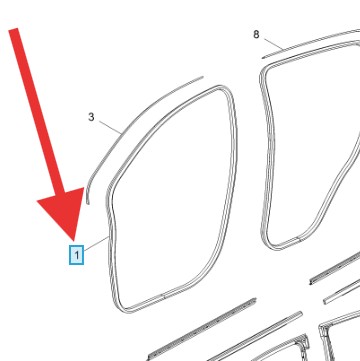 Vauxhall Viva 2015-2019 Drivers Door Aperture Seal