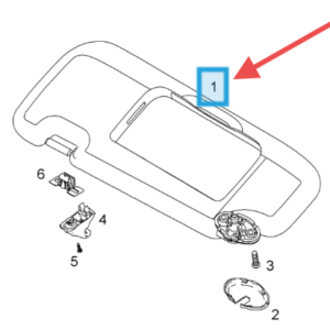Vauxhall Antara 2007-2017 Drivers Sun Visor