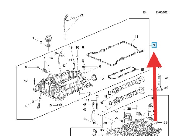 Vauxhall Astra 1.0 2015-2021 Rocker Cover & Gasket