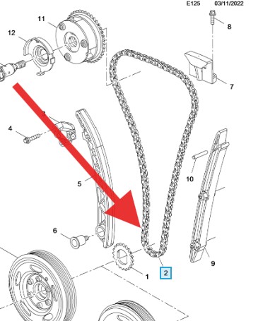 Vauxhall Astra (J) 1.4 2015-2021 Timing Chain