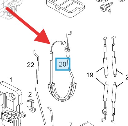 Vauxhall Vivaro 2001-2016 Engine High Roof Rear Locking Cable