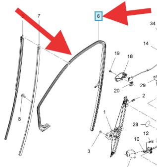 Vauxhall Vivaro 2015-2019 Front Window Seal