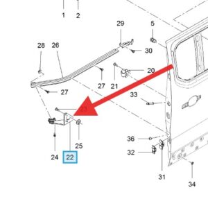 Vauxhall Vivaro 2015-2019 Lower Sliding Door Roller