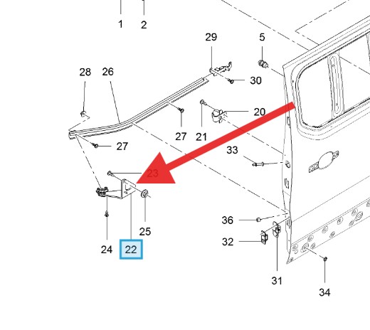 Vauxhall Vivaro 2015-2019 Lower Sliding Door Roller