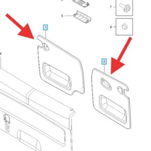 Vauxhall Vivaro 2001-2016 Rear Barn Door Door Card