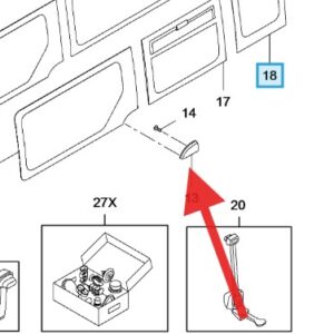 Vauxhall Movano 2010-2021 Sliding Lower Glass Moulding