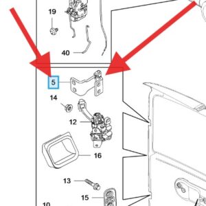 Vauxhall Combo 2012-2018 Barn Door Upper Hinge