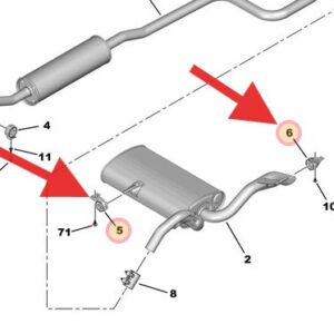 Vauxhall Grandland X 2017-2024 Rear Exhaust Mount