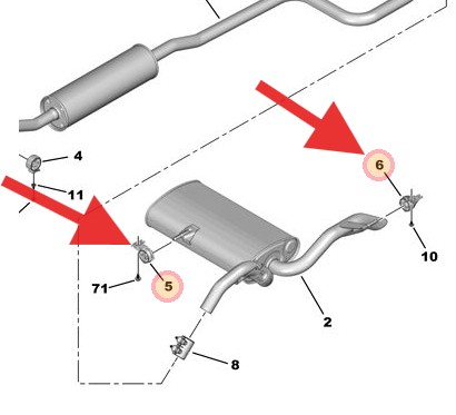 Vauxhall Grandland X 2017-2024 Rear Exhaust Mount