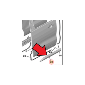 Vauxhall Vivaro 2019-Present Rear Sliding Door Protector