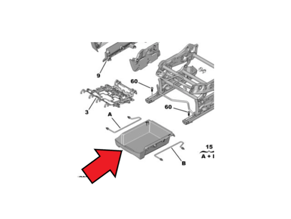 Vauxhall Combo 2018-Present Under Seat Storage Tray