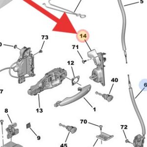 Vauxhall Combo 2018-Present Spare Rear Door Handle