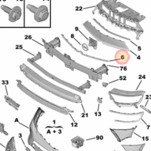 Vauxhall Mokka 2020-Present Front Bumper Trim