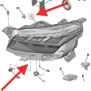 Vauxhall Combo 2019-Present Passenger Headlamp