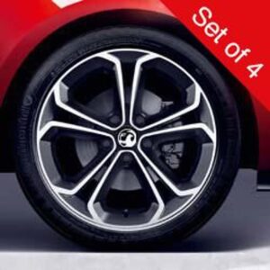 Vauxhall Corsa 2015-2019 17″ Alloy Wheel 5 Y Spokes Technical Grey including centre cap Set of 4
