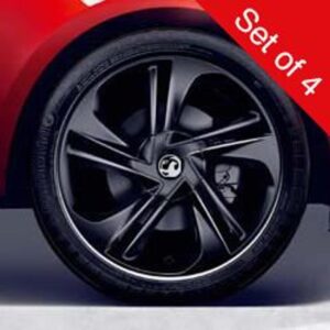Vauxhall Corsa 2015-2019 17″ Alloy Wheel 5 Twin Spokes Black with Centre Cap Set of 4