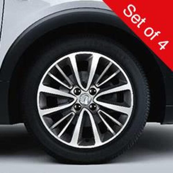 Vauxhall Crossland X 2017-2021 17″ Alloy Wheel Titan Gloss Set
