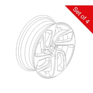 Vauxhall Crossland X 2017-2021 16″ Alloy Wheel Titan Gloss Set
