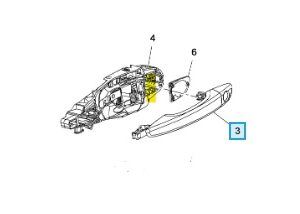 Vauxhall Crossland 2017-2021 Door Handle Front