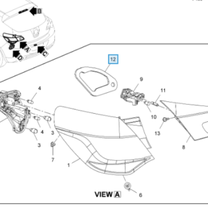 Vauxhall Astra 2011-2015 Rear Tail Light Seals
