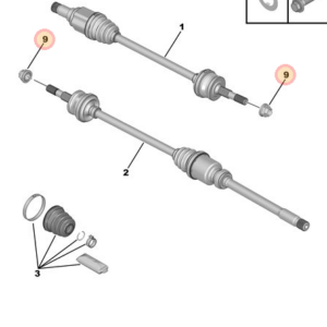 Vauxhall Grandland X 2017-2024 Driveshaft Nut