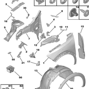 Vauxhall Mokka 2020-Present Front Wing Moulding