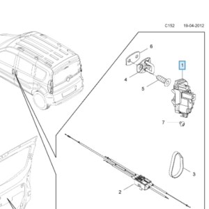 Vauxhall Combo 2012-2018 Passenger Sliding Door Latch