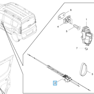 Vauxhall Combo 2012-2018 Passenger Sliding Door Latch Cable