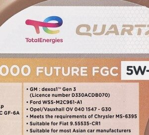 Total Quartz 9000 Future FGC 5W-30