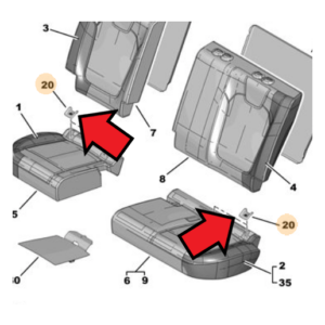 Vauxhall Grandland X 2017-Present Isofix Recess (1)